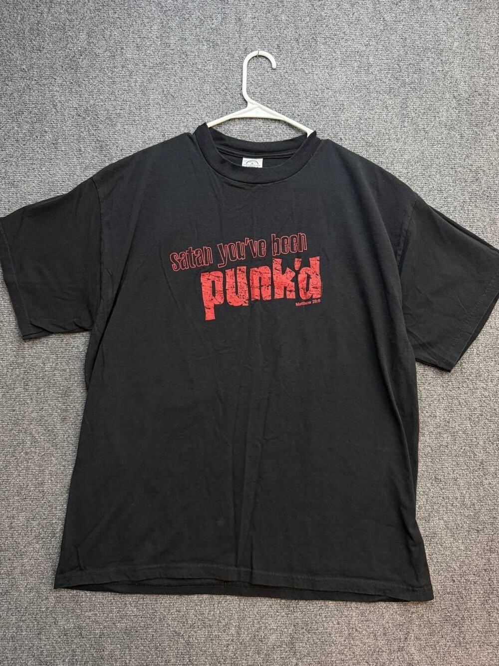 Delta Pro Weight Men's XL Satan You've Been Punk'd Christian T-Shirt Black
